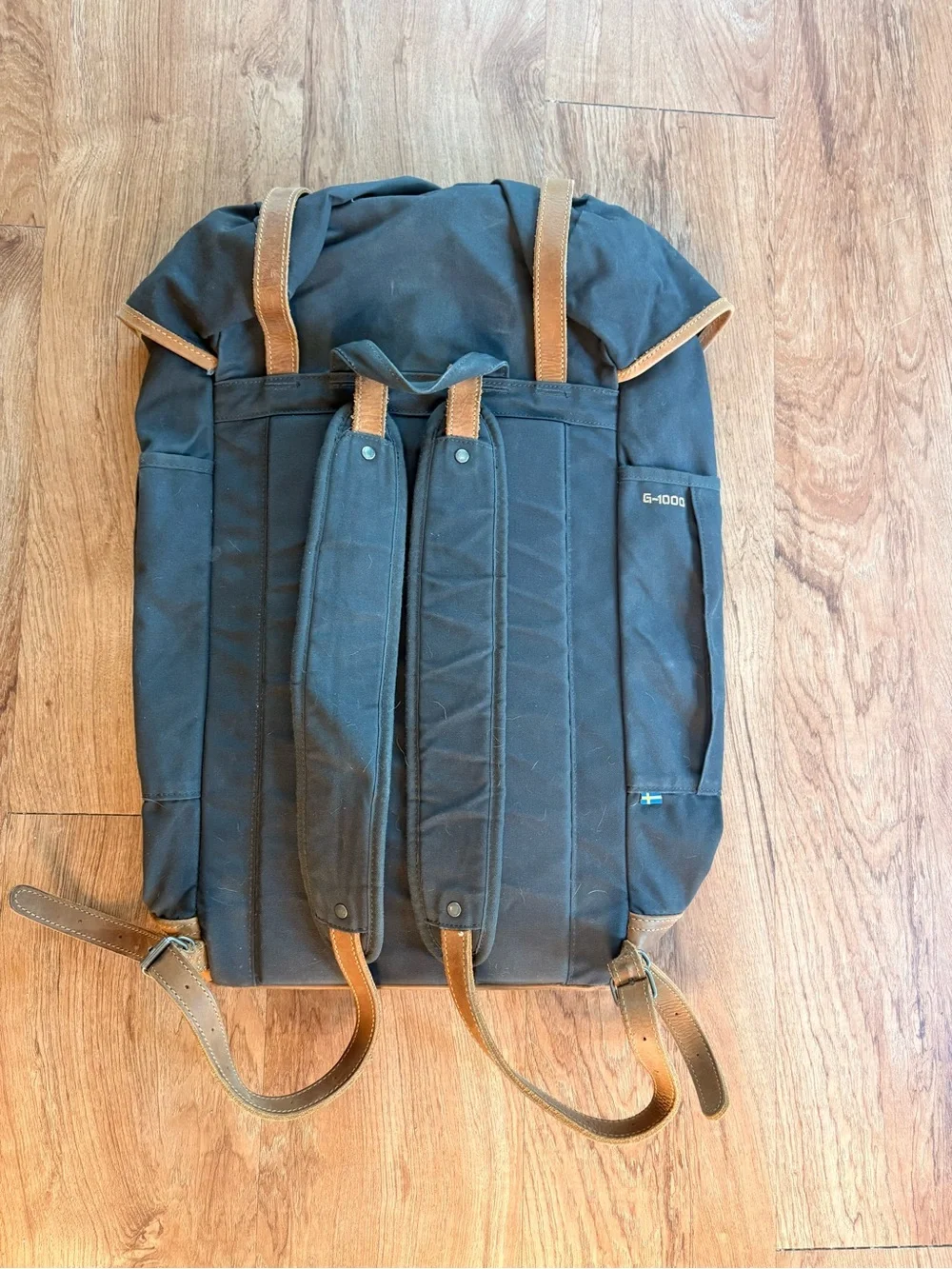 Fjallraven Rucksack No. 21 Large Black G-1000 Leather Backpack